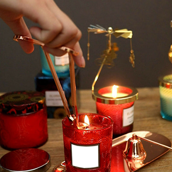 Rose gold Candle Wick Trimmer Scissors Stainless Steel Candle Cutter Snuffers AU - Lets Party