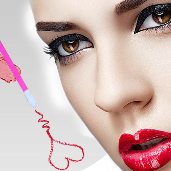 Disposable Lip Brush Lip Wands Gloss Lipstick Applicator Brushes 10 Colours - Lets Party