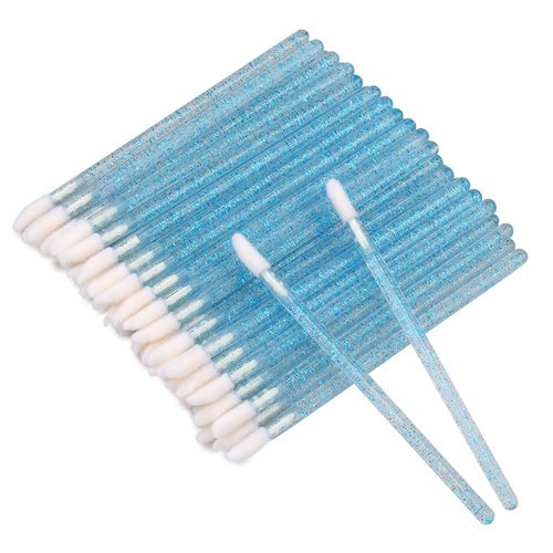 Lip Gloss Wands Brush Glitter Lip Brush Disposable Lipstick Applicator 6 Colours - Lets Party