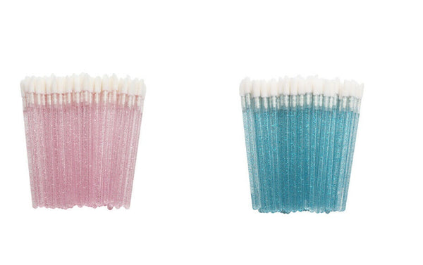 Lip Gloss Wands Brush Glitter Lip Brush Disposable Lipstick Applicator 6 Colours - Lets Party