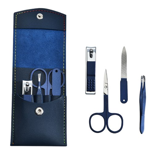 4Pcs/set Manicure Nail Clipper Tweezer Beauty Scissors Pedicure Tool with Case - Lets Party