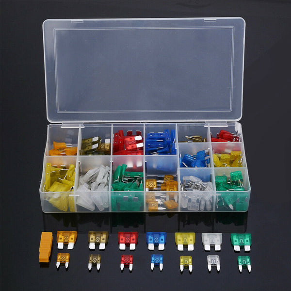 220pcs Assorted Mini Fuse Blade Fuses Set Auto Car Truck Assortment Kits ATM APM - Lets Party