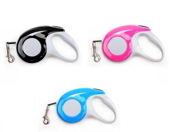 5M Adjustable Dog Pet Puppy Lead Leash Rope Retractable Extendable Training Walk - Lets Party