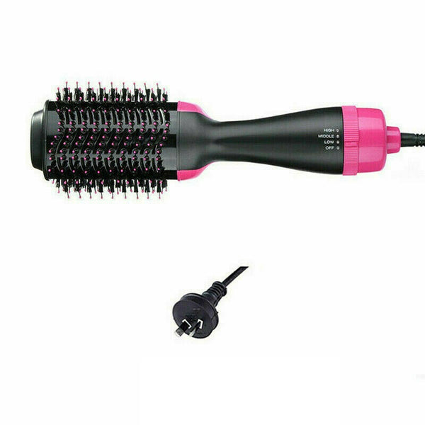 4 in 1 Hot Air One Step Hair Dryer Comb Volumizer Pro Brush Straightener Curler - Lets Party