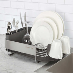 KitchenAid Stainless Steel Compact Dish Drying Rack One Size Grey