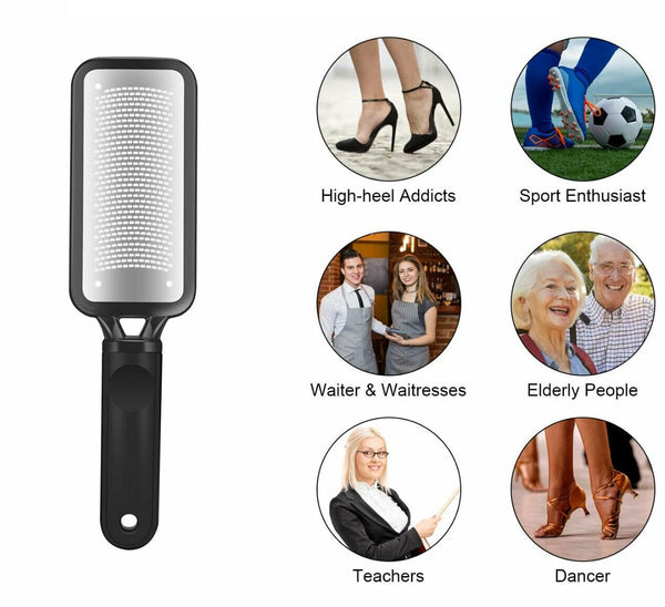Stainless Steel Foot File Scraper Grater Pedicure Rasp Callus Remover Tool AU - Lets Party
