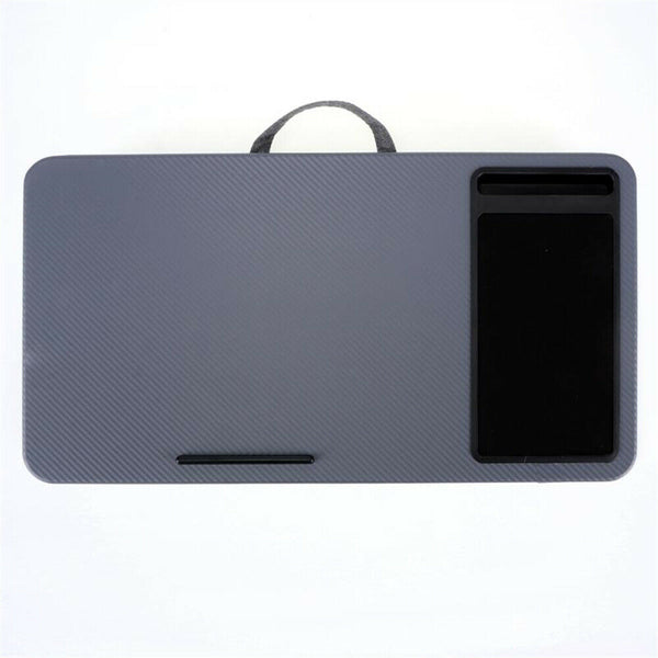 Cushioned Laptop Notebook Lap Desk with Phone Holder Mouse Pad Device Ledge Grey - Lets Party
