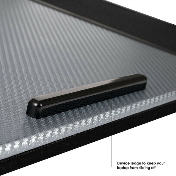 Cushioned Laptop Notebook Lap Desk with Phone Holder Mouse Pad Device Ledge Grey - Lets Party