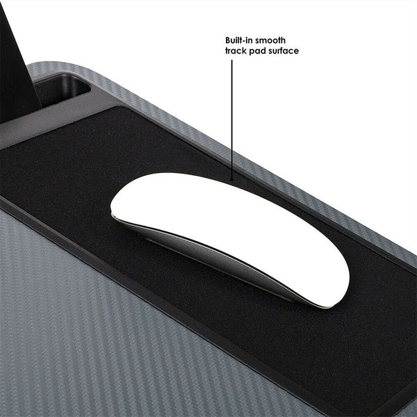 Cushioned Laptop Notebook Lap Desk with Phone Holder Mouse Pad Device Ledge Grey - Lets Party