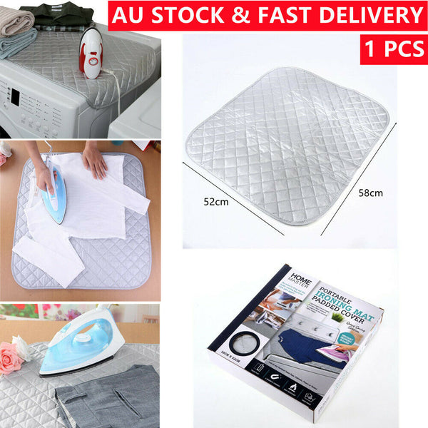 Portable Ironing Mat Pad Compact Iron Board Magnetic Dryer Washer Table Anywhere - Lets Party