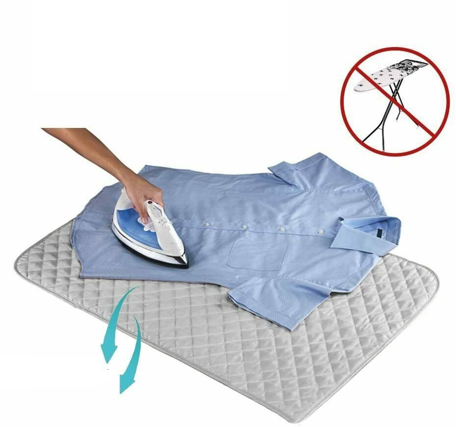 Portable Ironing Mat Pad Compact Iron Board Magnetic Dryer Washer Table Anywhere - Lets Party