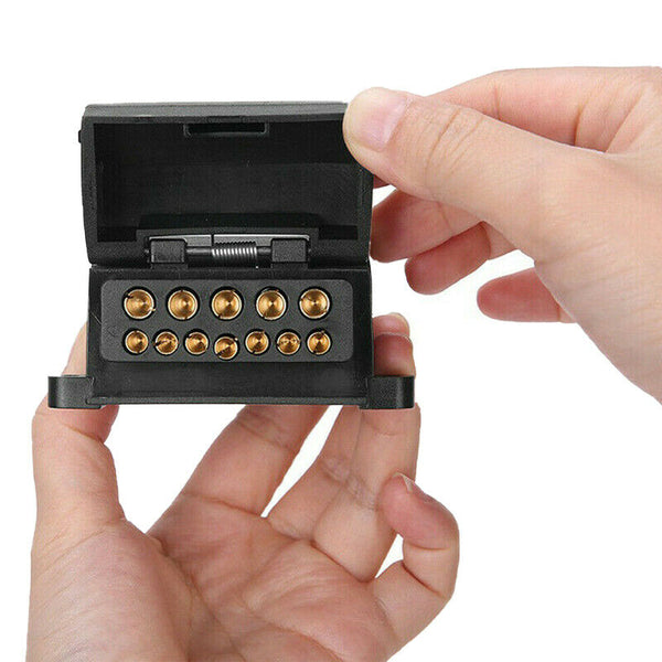 New 12 Pin Flat Trailer Socket Plug Set Connector Trailer Camper Adaptor Caravan - Lets Party
