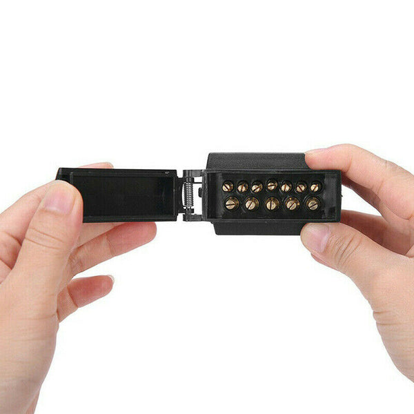 New 12 Pin Flat Trailer Socket Plug Set Connector Trailer Camper Adaptor Caravan - Lets Party