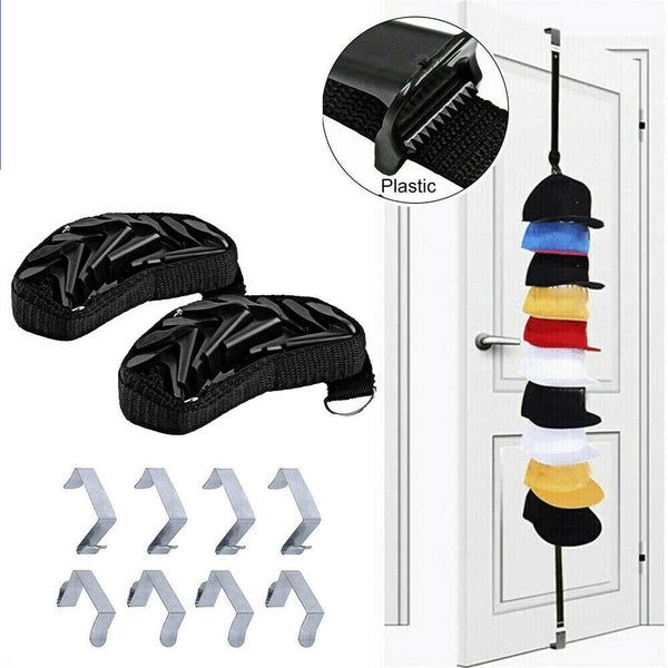 2pcs Baseball Cap Rack Hat Holder Rack Home Organizer Storage Door Closet Hanger - Lets Party