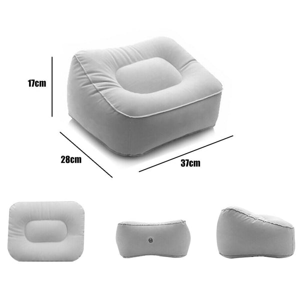 Plane Inflatable Foot Flight Travel Pad Footrest Portable Train Rest Pillow - Lets Party