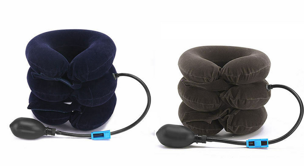 Air Inflatable Neck Pillow Head Cervical Traction Support Stretcher Pain Relief - Lets Party