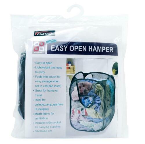 2x Foldable Nylon Mesh Laundry Hamper Pop Up Basket Clothes Washing Storage Bin - Lets Party