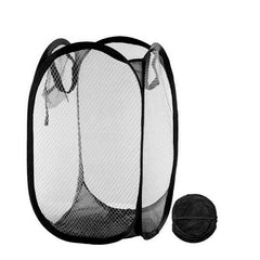 2x Foldable Nylon Mesh Laundry Hamper Pop Up Basket Clothes Washing Storage Bin