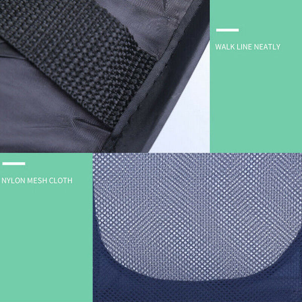 2x Foldable Nylon Mesh Laundry Hamper Pop Up Basket Clothes Washing Storage Bin - Lets Party