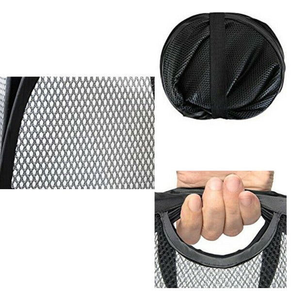 2x Foldable Nylon Mesh Laundry Hamper Pop Up Basket Clothes Washing Storage Bin - Lets Party