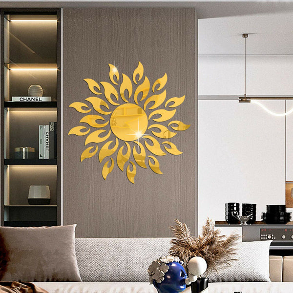 23pcs 3D Home Decor Removable Decal Acrylic Mirror Sun Wall Sticker Art Mural AU - Lets Party