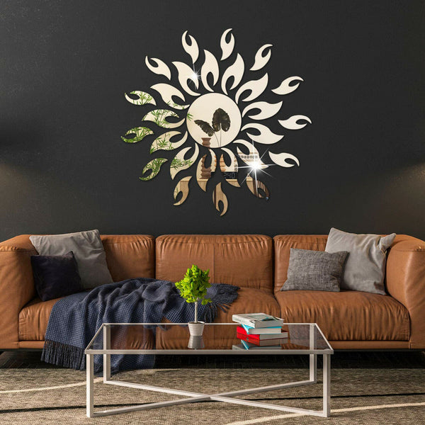 23pcs 3D Home Decor Removable Decal Acrylic Mirror Sun Wall Sticker Art Mural AU - Lets Party
