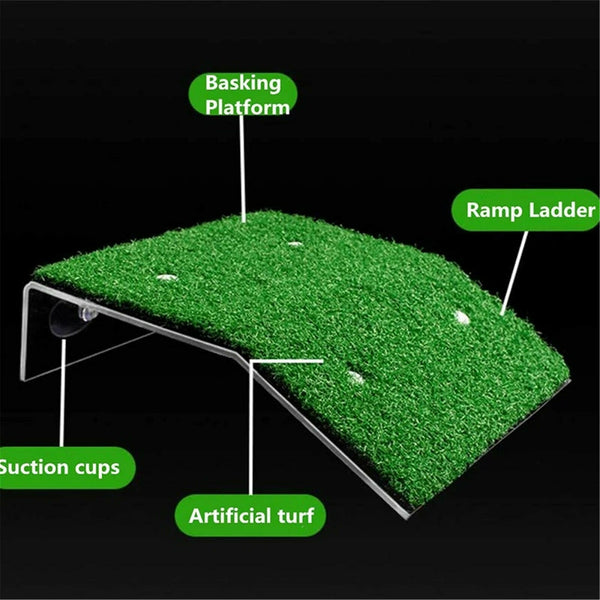 Turtle Basking Platform Ramp Reptile Tank Ladder Resting Terrace Simulation Au - Lets Party
