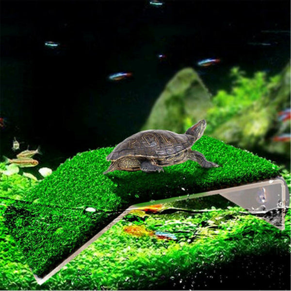 Turtle Basking Platform Ramp Reptile Tank Ladder Resting Terrace Simulation Au - Lets Party