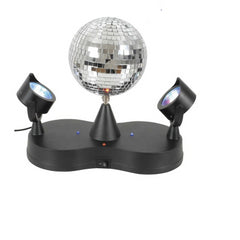 Rotating Disco Ball with LED Spotlights
