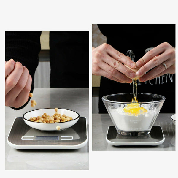 New 5g/10kg Kitchen Scales Cooking Electronic Digital Scale Weight LCD Stainless - Lets Party
