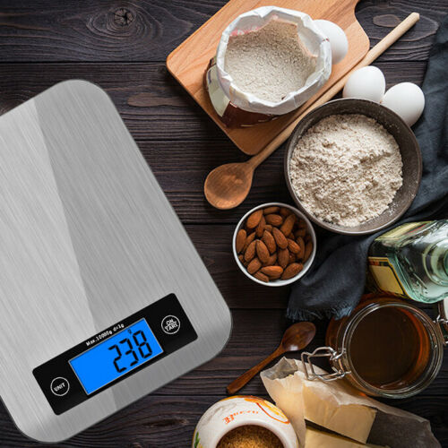 New 5g/10kg Kitchen Scales Cooking Electronic Digital Scale Weight LCD Stainless - Lets Party