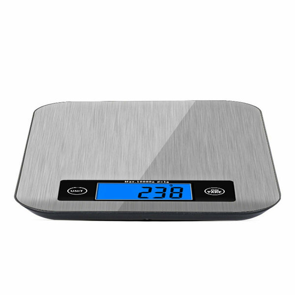 New 5g/10kg Kitchen Scales Cooking Electronic Digital Scale Weight LCD Stainless - Lets Party