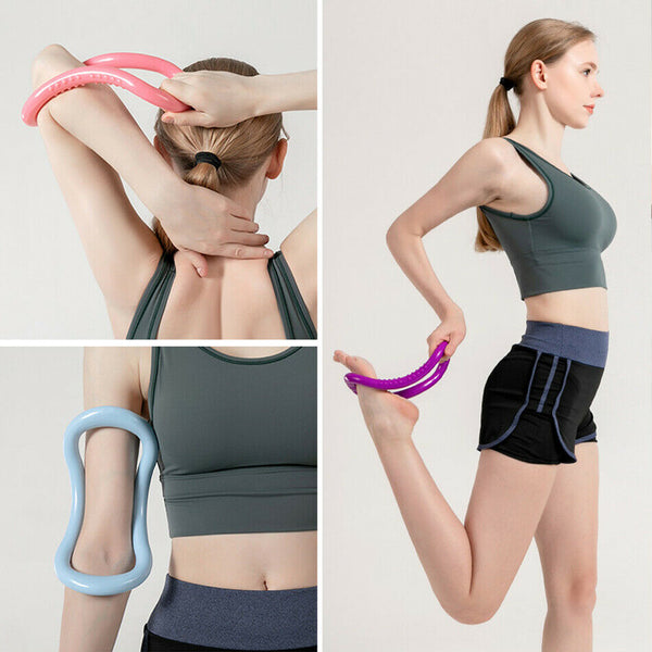 2x Yoga Ring Pilate Mobility Training Ring Resistance Stretch Support Circle New - Lets Party