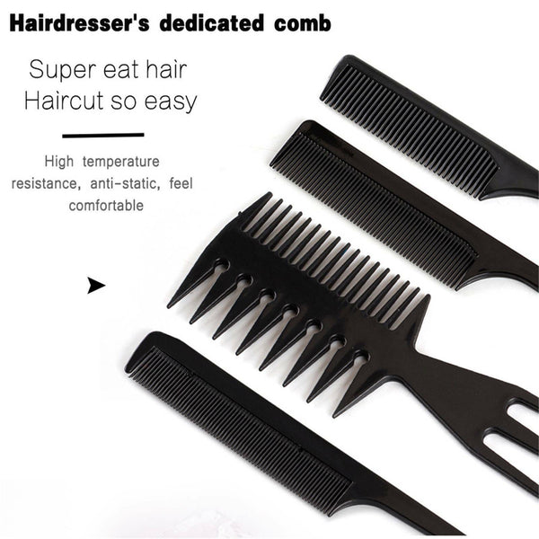 10pcs Hair Combs Salon Hairdressing Hair Style Barber Plastic Brush Comb Portable - Lets Party