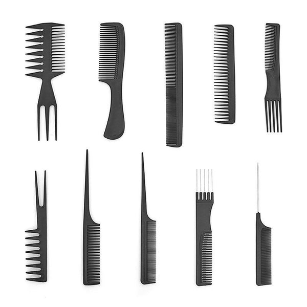 10pcs Hair Combs Salon Hairdressing Hair Style Barber Plastic Brush Comb Portable - Lets Party