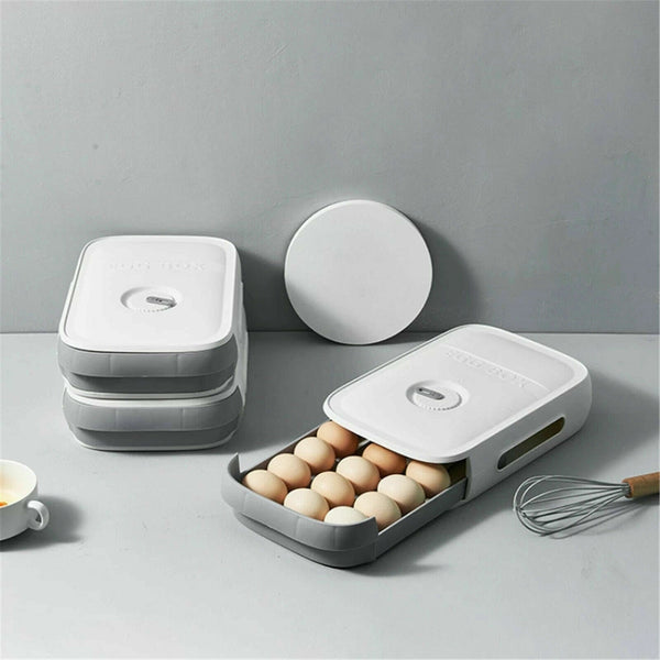 Eggs Tray Fruit Storage Box Kitchen Stacking Holder Food Container Drawer Type - Lets Party