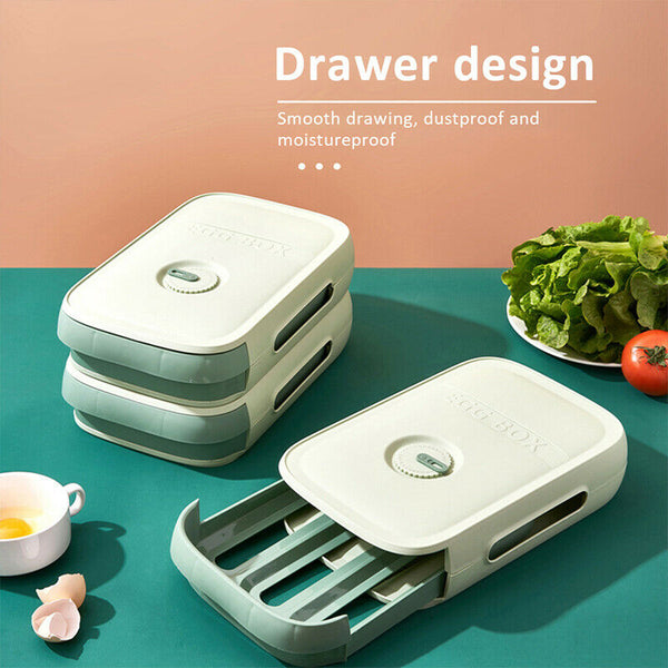 Eggs Tray Fruit Storage Box Kitchen Stacking Holder Food Container Drawer Type - Lets Party