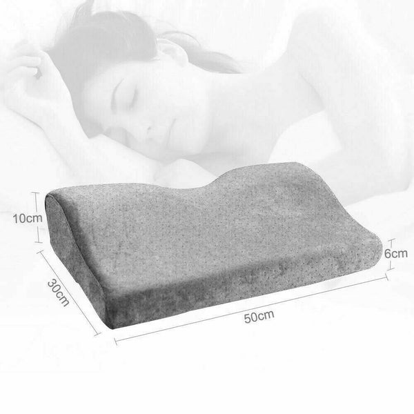 Health Care Memory Foam Neck Pillow Cushion Support Rebound Contour Pain Relief - Lets Party