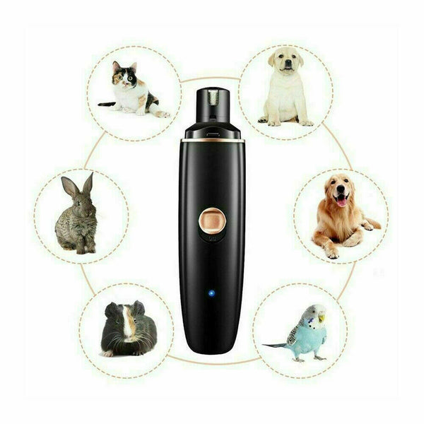 Electric Dog Toe Nail File Grinder Clippers Pet Cat Claw Grooming Trimmer Tools - Lets Party