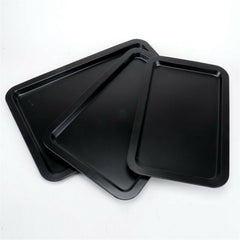 3pcs Non-stick Cookie Sheet Oven Baking Tray Biscuit Swiss Roll Pan Carbon Steel