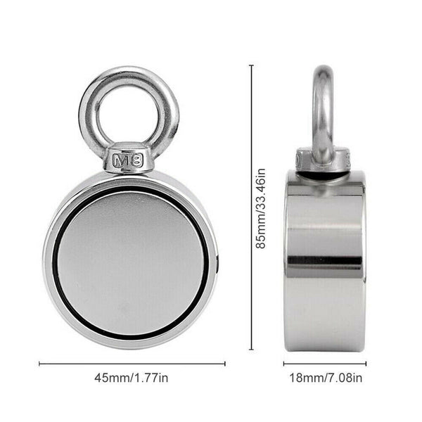 200kg Salvage Strong Recovery Magnet Neodymium Treasure Metal Hunting Fishing - Lets Party