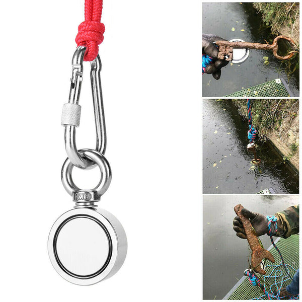 200kg Salvage Strong Recovery Magnet Neodymium Treasure Metal Hunting Fishing - Lets Party