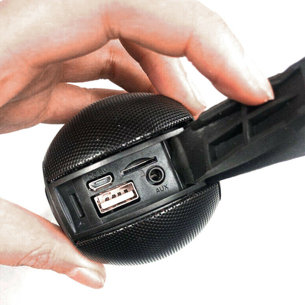 Sansai Portable Wireless Bluetooth FM Radio Speaker Mic USB Aux Cable - Lets Party