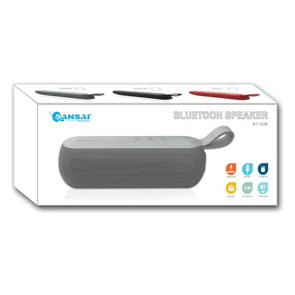 Sansai Portable Wireless Bluetooth FM Radio Speaker Mic USB Aux Cable - Lets Party