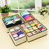 1 Sets Foldable Storage Drawer Organizer Bra Underwear Closet Divider Kit Beige - Lets Party