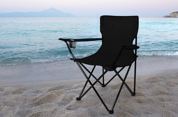 Camping Chairs Folding Portable Foldable Arm Outdoor Picnic Beach Fishing - Lets Party