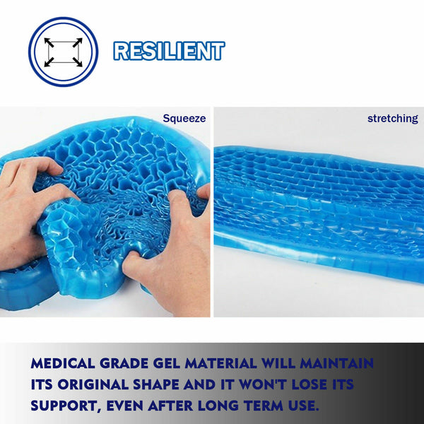 Gel Honeycomb Seat Cushion Flex Back Support Spine Breathable Protector Relief - Lets Party