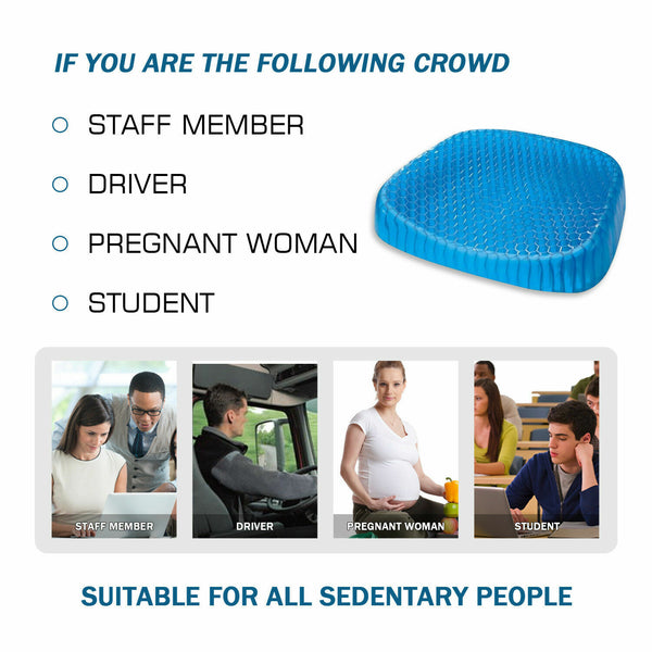 Gel Honeycomb Seat Cushion Flex Back Support Spine Breathable Protector Relief - Lets Party