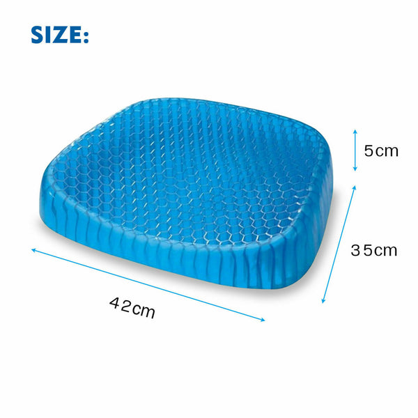Gel Honeycomb Seat Cushion Flex Back Support Spine Breathable Protector Relief - Lets Party