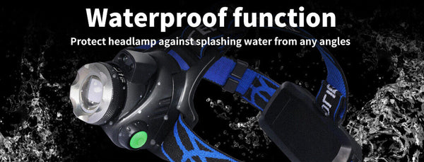 LED Outdoor Headlamp Camping Headlight Flashlight Head Torch Light Rechargeable - Lets Party